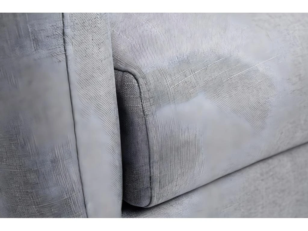 Fauteuil Rembourré Avec Accoudoir Et Coussin En Tissu Gris FAL10021 – Image 4