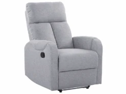 Fauteuil De Relaxation En Tissu Gris Avec LEDs Et Port USB SOMERO