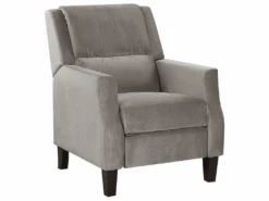Fauteuil De Relaxation En Velours Gris EGERSUND