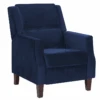 Fauteuil De Relaxation En Velours Bleu Marine EGERSUND