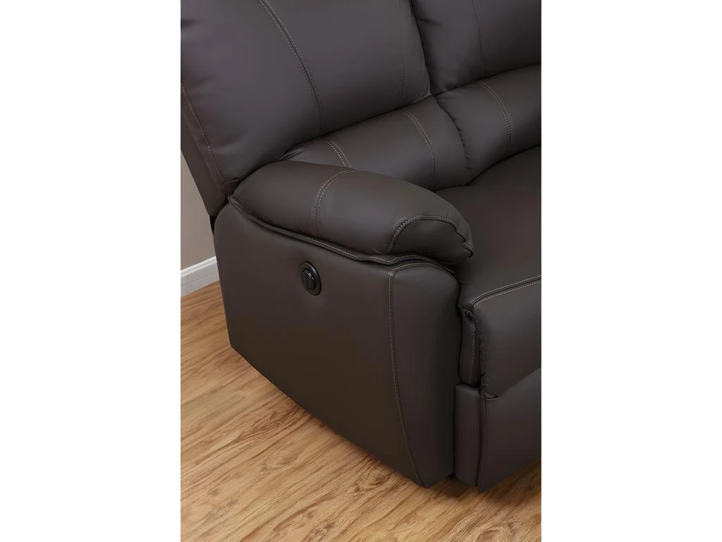 Fauteuil Relax électrique En Cuir MARCIS - Marron – Image 6