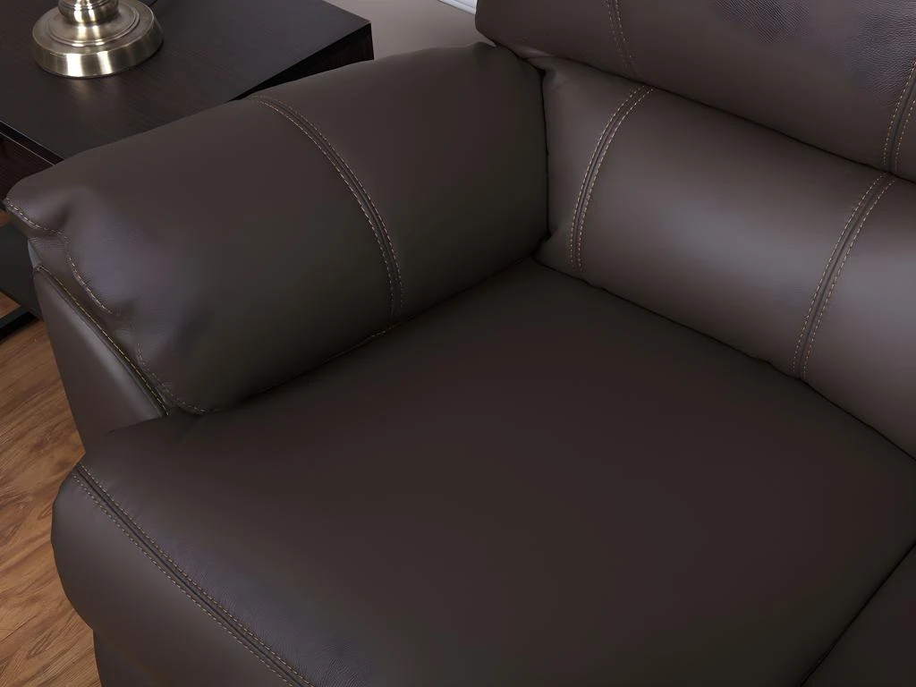 Fauteuil Relax électrique En Cuir MARCIS - Marron – Image 4