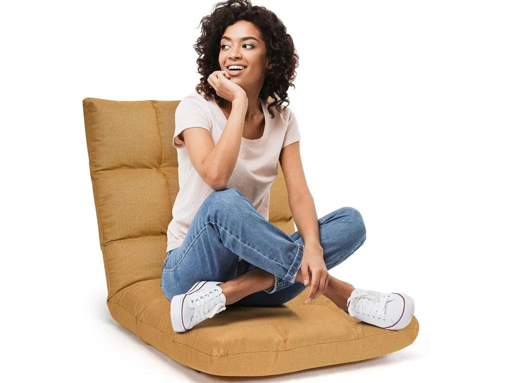 Canapé Paresseux Pliable, Chaise De Sol Rembourrée D’éponge, 108 X 56 X 12 Cm