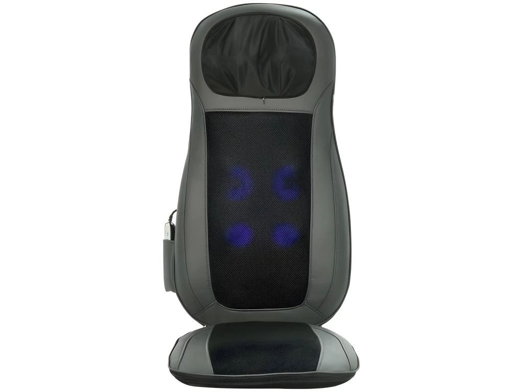 Siège Massant Chauffant Shiatsu ELINE Gris Et Noir