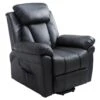 Fauteuil De Relaxation Releveur Boston Avec Repose-Pieds Noir