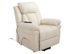 Fauteuil De Relaxation Releveur Boston Avec Repose-Pieds Crème