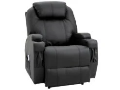 Fauteuil De Relaxation électrique Massant CHARLOTTE Noir