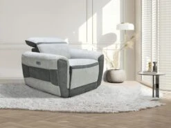 Fauteuil Relax électrique En Tissu Gris Clair ORIETTO