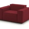 Chaise Longue Dciurri, Chaise Longue, 100% Made In Italy, Fauteuil Relax En Tissu Rembourré, Cm 140x95h70, Rouge