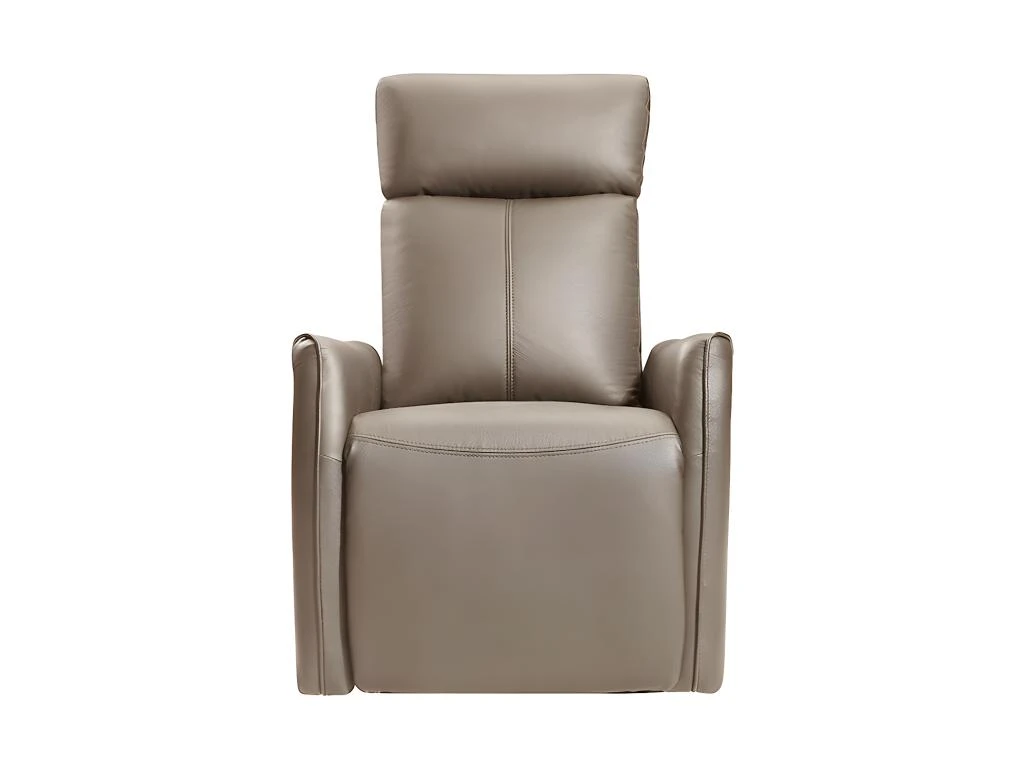 Fauteuil Releveur électrique En Cuir Marron PITALI – Image 6