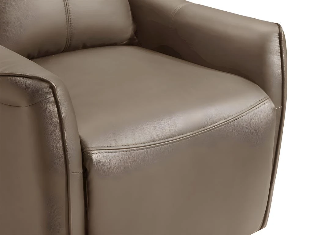 Fauteuil Releveur électrique En Cuir Marron PITALI – Image 9