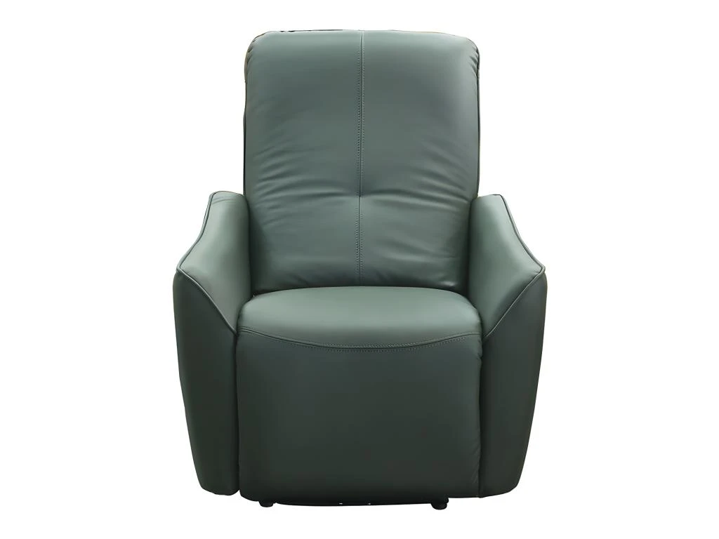 Fauteuil Relax électrique En Tissu Effet Cuir Vert Foncé TAODA – Image 7