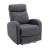 Fauteuil Relax En Tissu Gris EVELYN