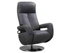 ROSARIO - Fauteuil Relax Electrique Tissu Gris Foncé