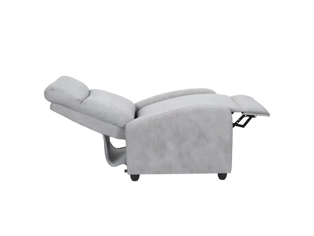 SOFEN - Fauteuil De Relaxation MatelassĂ© Gris Clair â Image 2
