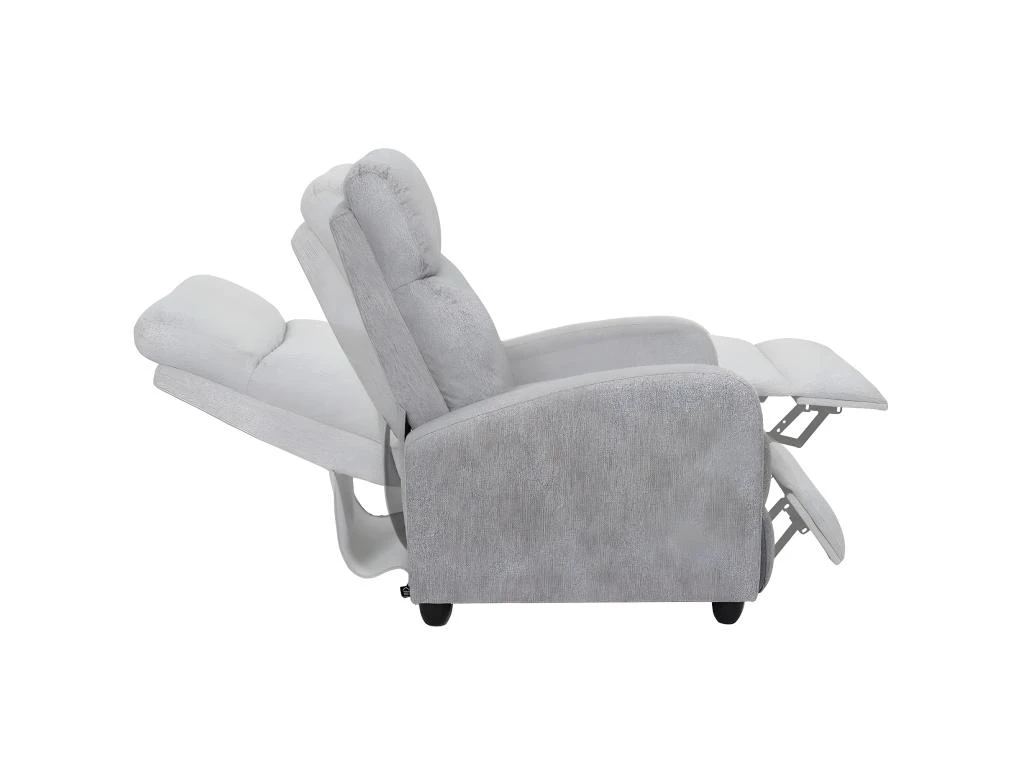 SOFEN - Fauteuil De Relaxation MatelassĂ© Gris Clair â Image 5