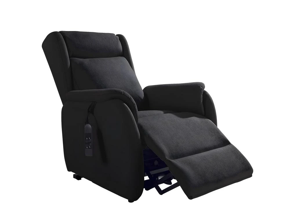 ZAMORA - Fauteuil Releveur Tissu Gris Foncé