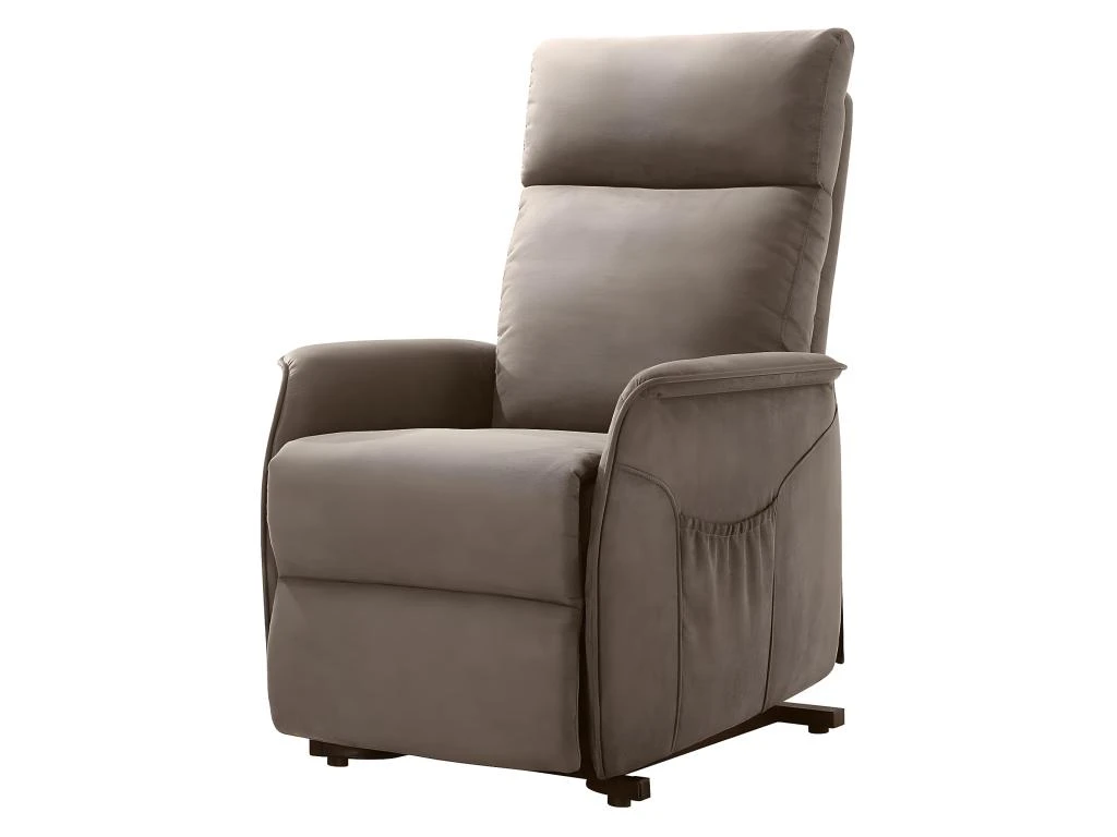 LISSONE - Fauteuil Relax Et Releveur Electrique Tissu Taupe – Image 4