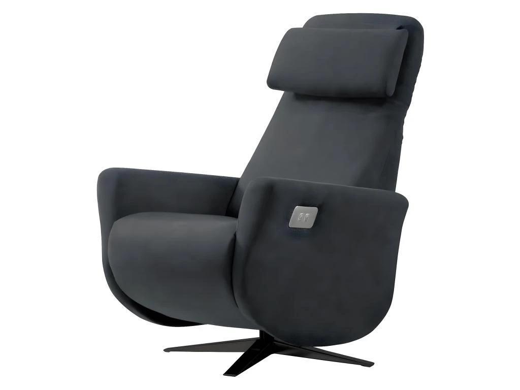GALAXIE - Fauteuil Relax Electrique Tissu Gris FoncĂ© â Image 4