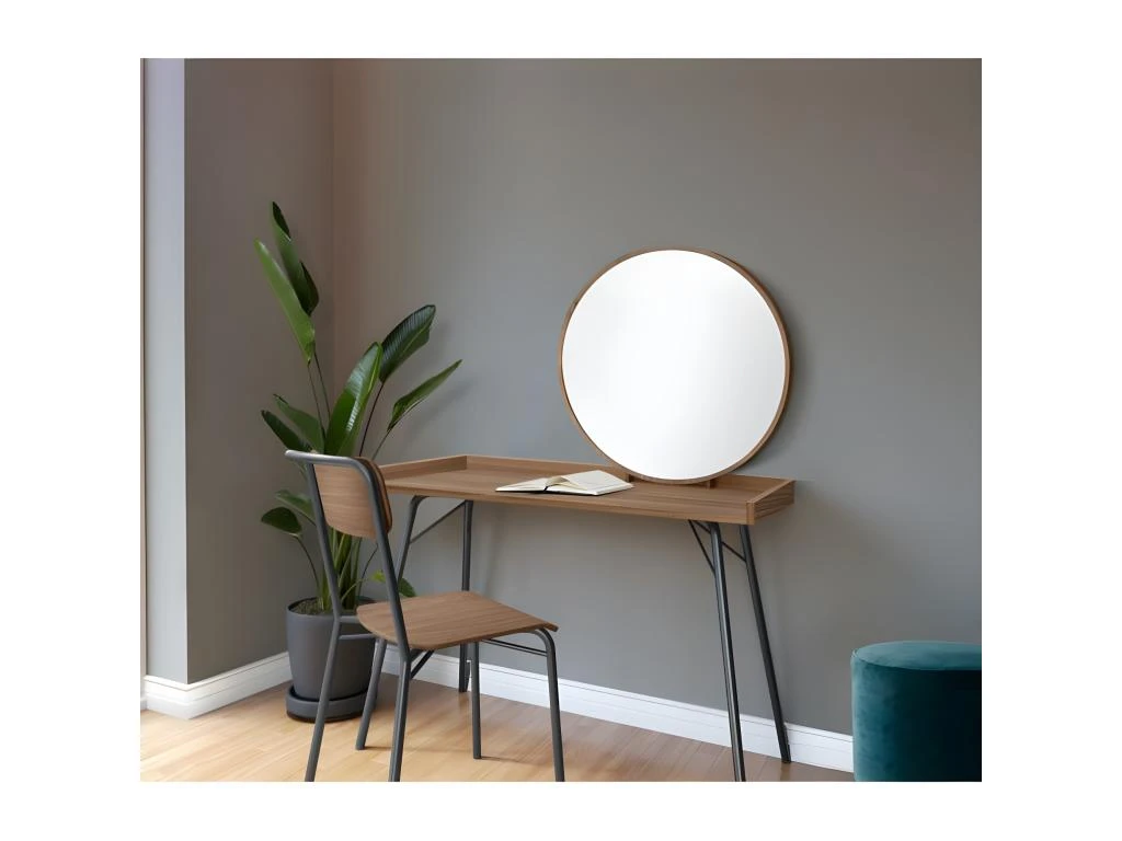 Coiffeuse Design En Bois "Rayburn" 115cm Marron – Image 2