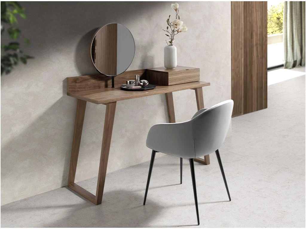 Coiffeuse En Bois De Noyer Avec Miroir 7000 ANGEL CERDA – Image 3