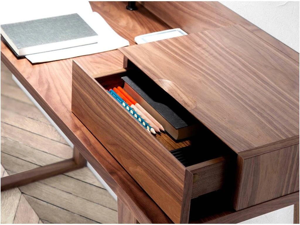 Coiffeuse En Bois De Noyer Avec Miroir 7000 ANGEL CERDA – Image 8