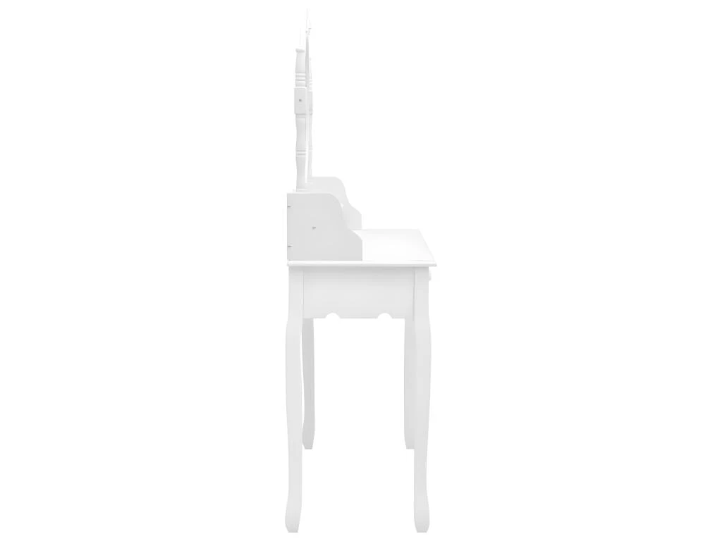 Ensemble De Coiffeuse Avec Tabouret 75 X 69 X 140cm Blanc 02_0006379 â Image 4