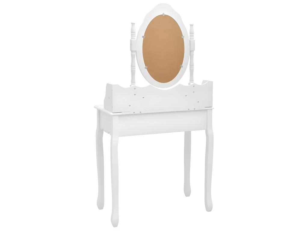 Ensemble De Coiffeuse Avec Tabouret 75 X 69 X 140cm Blanc 02_0006379 â Image 5
