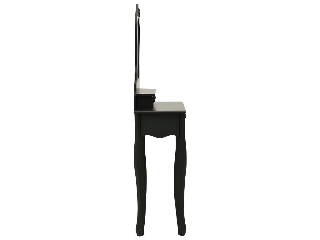 Coiffeuse Table De Maquillage Design Meuble Mobilier De Chambre Avec Tabouret 50 X 59 X 36 Cm Noir 02_0006331 â Image 4