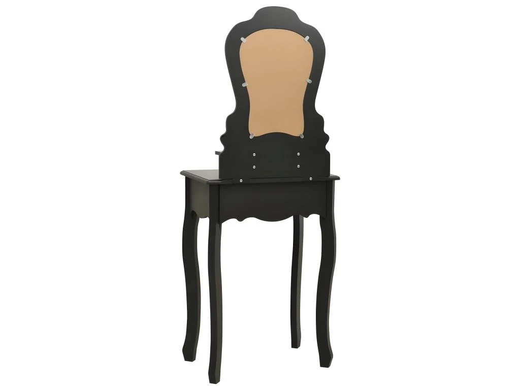 Coiffeuse Table De Maquillage Design Meuble Mobilier De Chambre Avec Tabouret 50 X 59 X 36 Cm Noir 02_0006331 â Image 5