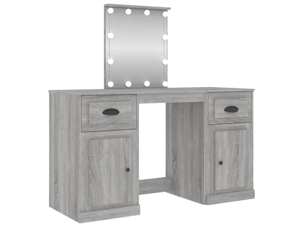 Coiffeuse Avec Led 130 X 50 X 132,5 Cm Sonoma Gris 02_0006415