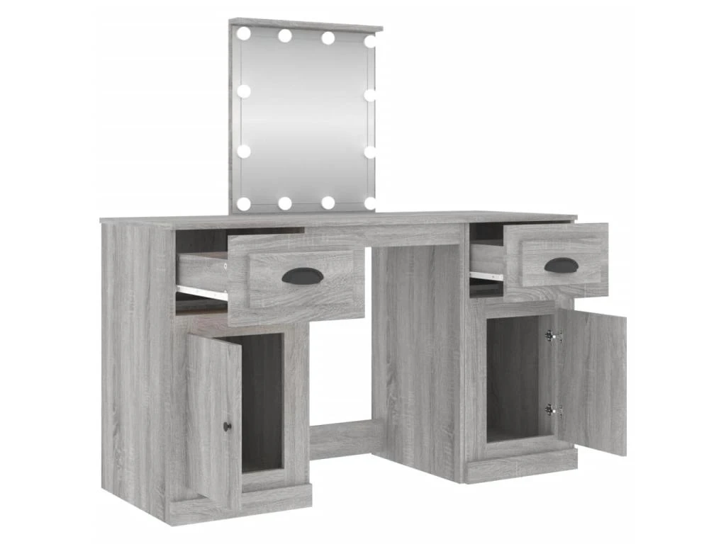 Coiffeuse Avec Led 130 X 50 X 132,5 Cm Sonoma Gris 02_0006415 â Image 3