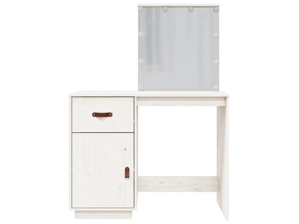 Coiffeuse Avec Led Blanc 95 X 50 X 133,5 Cm Bois De Pin Massif 02_0006221 â Image 2