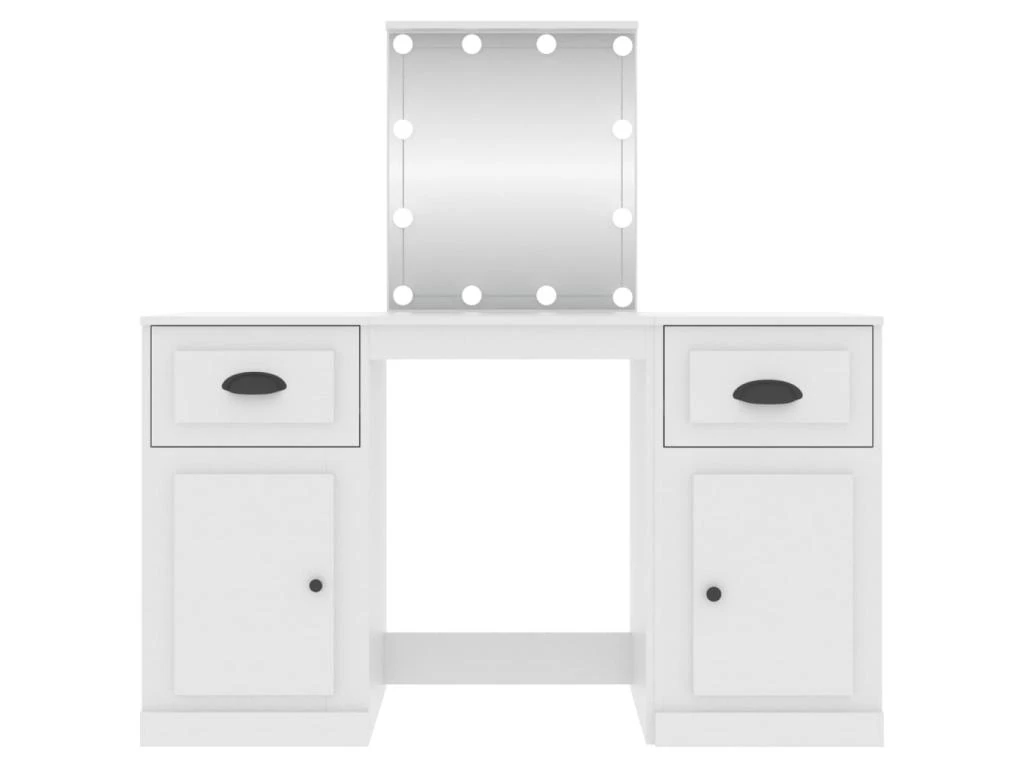 Coiffeuse Design Avec Led 130 X 50 X 132,5 Cm Blanc 02_0006317 â Image 2