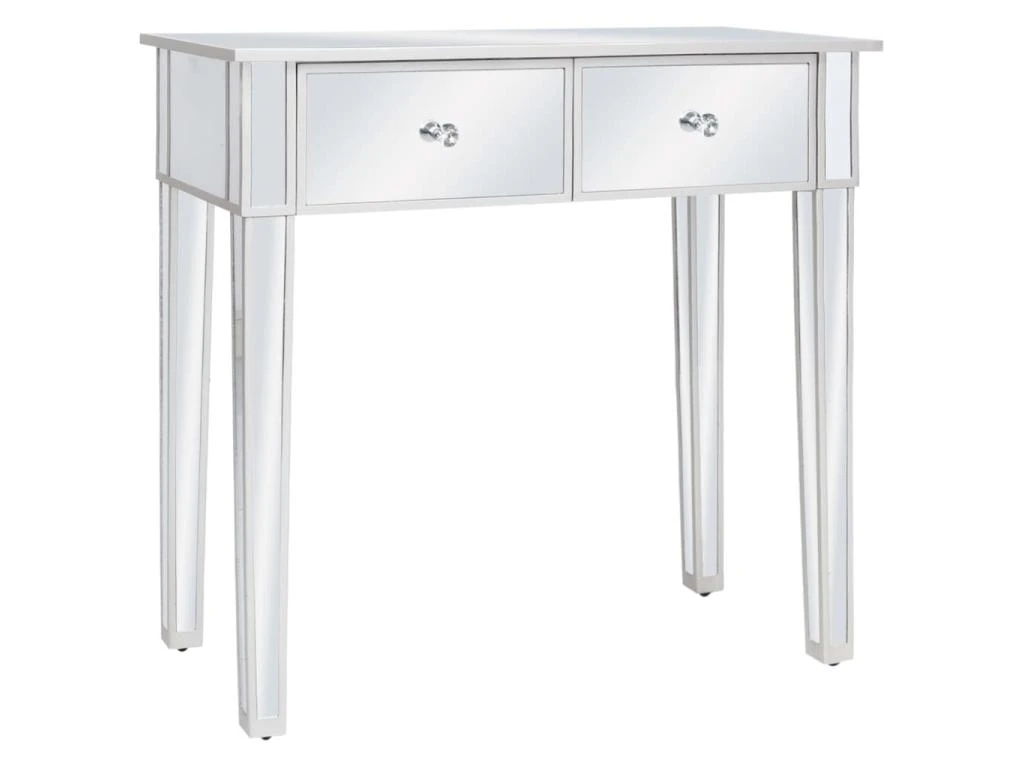 Coiffeuse Table De Maquillage Design Meuble Mobilier De Chambre Miroir 80 X 38 X 76 Cm Avec Tabouret MDF Et Verre 02_0006380 â Image 3