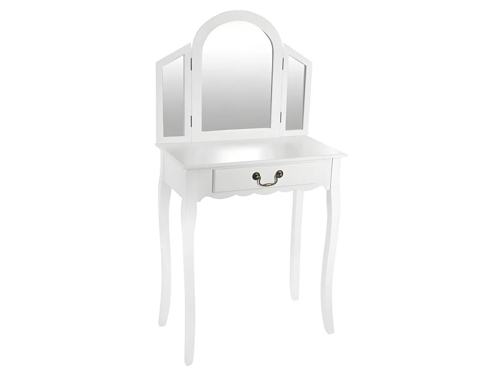 Coiffeuse Blanche 1 Tiroir Aurell Atmosphera - Blanc