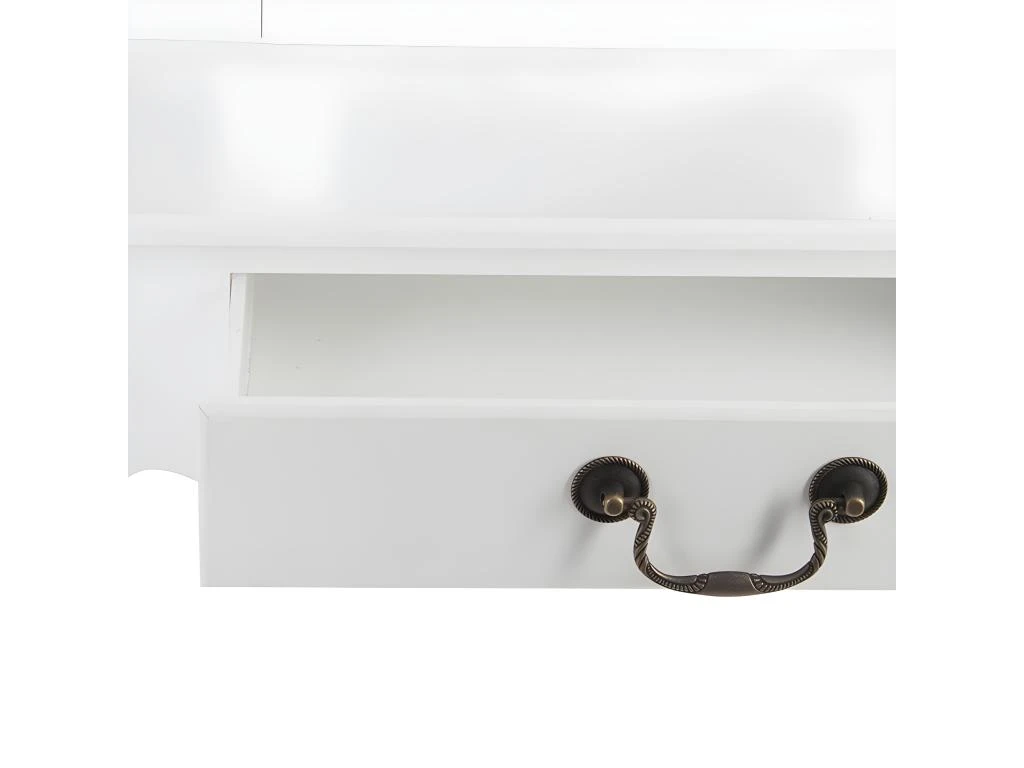 Coiffeuse Blanche 1 Tiroir Aurell Atmosphera - Blanc – Image 4