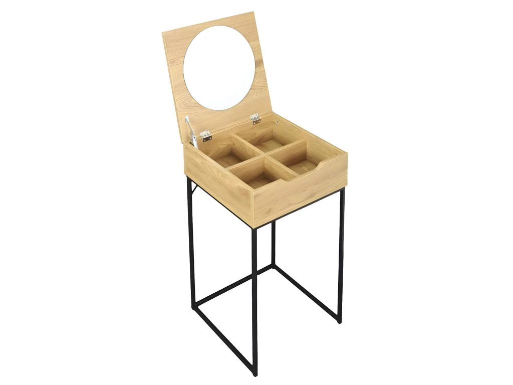 AARON - Coiffeuse Bois Avec Miroir Intégré