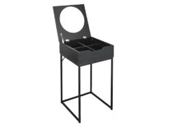 AARON - Coiffeuse Noire Avec Miroir Intégré