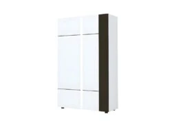 Vaisselier 2 Portes Gris/Blanc Brillant - WATOM