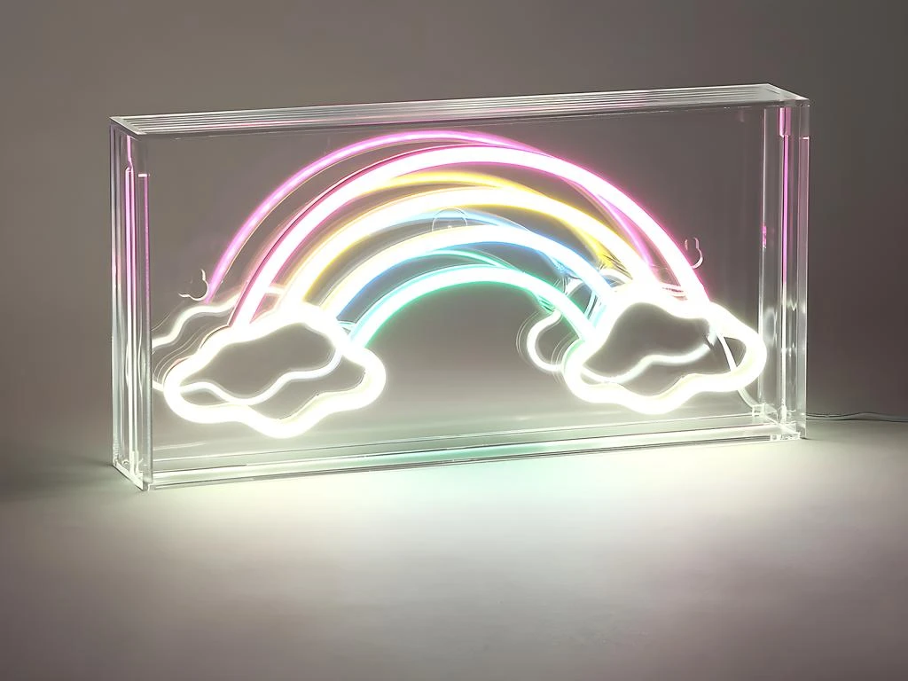 Néon Mural Ou à Poser RAINBOW - L. 30 X H. 15 Cm - LED Multicolore – Image 3