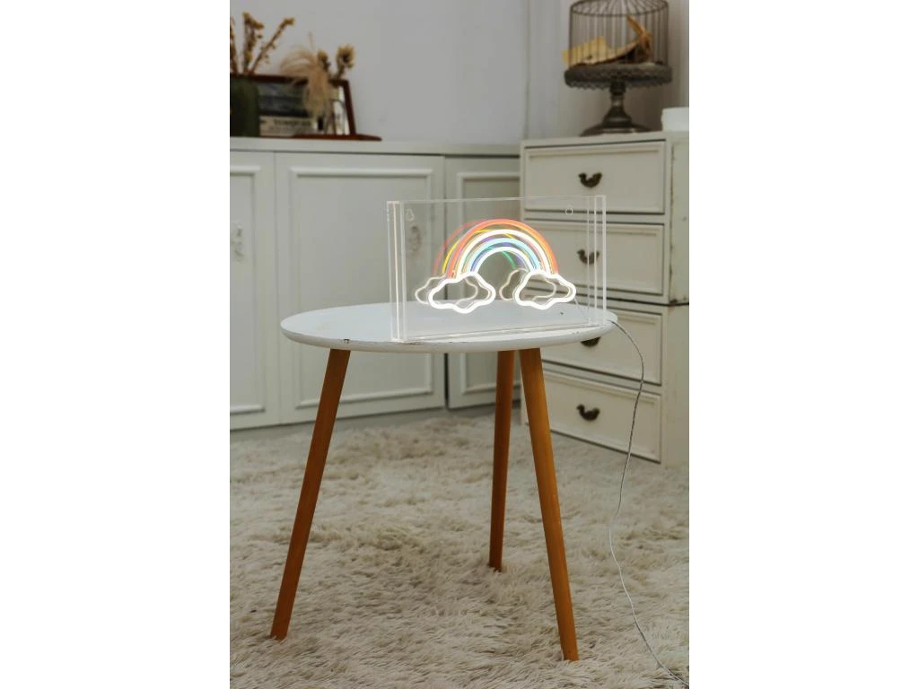 Néon Mural Ou à Poser RAINBOW - L. 30 X H. 15 Cm - LED Multicolore – Image 2