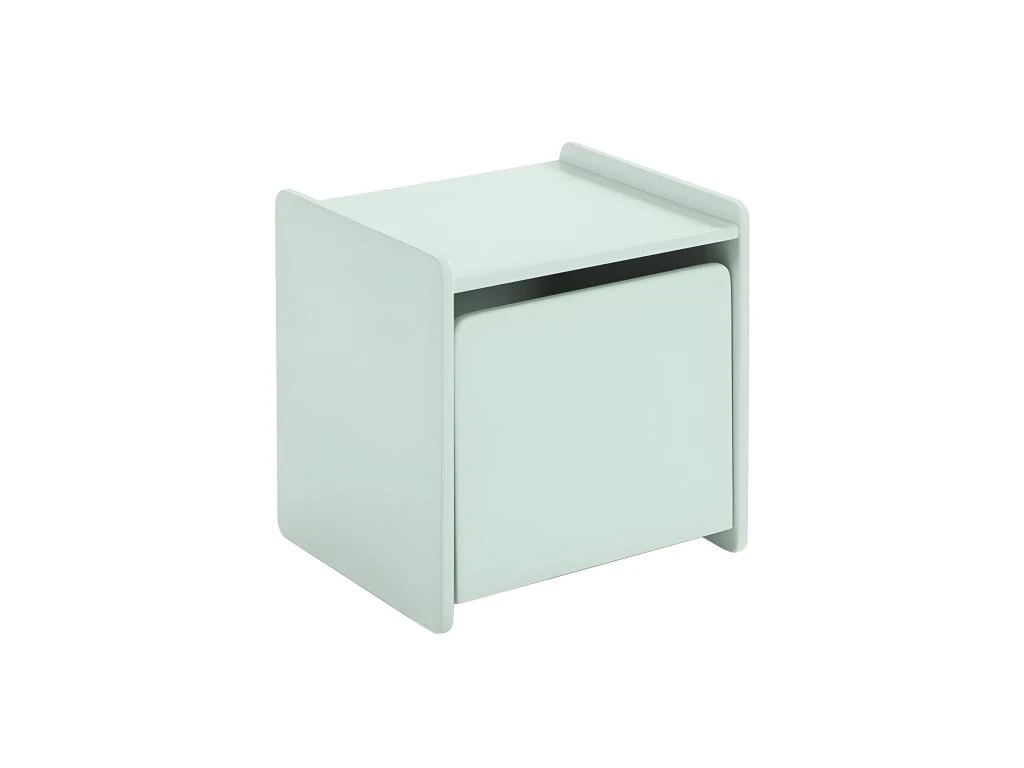 BODHI MINT - Chevet 1 Porte Avec Rebords Vert Menthe