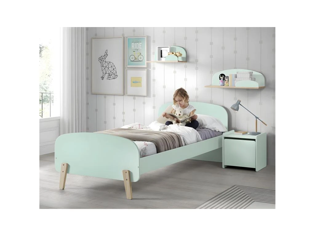 BODHI MINT - Chevet 1 Porte Avec Rebords Vert Menthe â Image 3