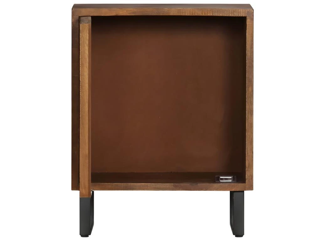 Table De Nuit Chevet Commode Armoire Meuble Chambre 40x30x50 Cm Bois De Manguier Massif 1402120 – Image 4