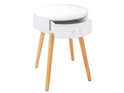Table Basse De Chevet Avec Tiroir Blanc 19_0000341