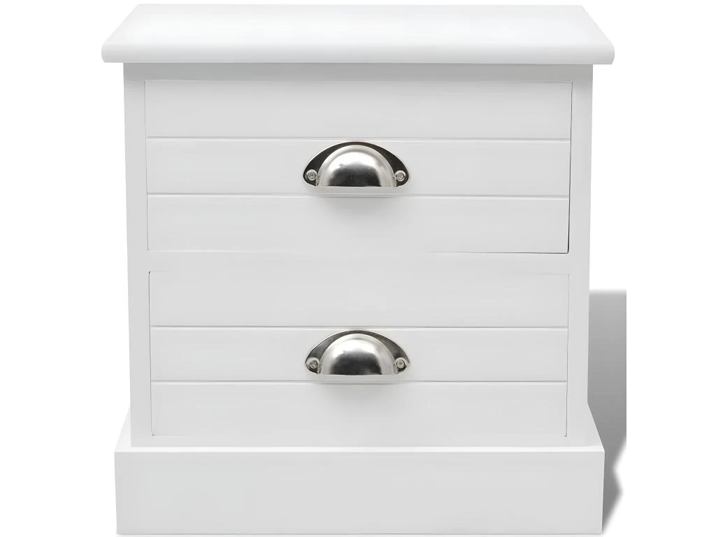 Table De Nuit Chevet Commode Armoire Meuble Chambre Blanc 1402078 – Image 2