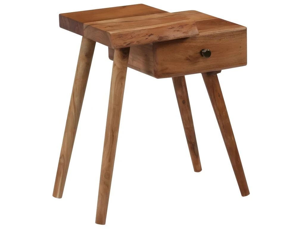 Table De Nuit Chevet Commode Armoire Meuble Chambre Bois D'acacia Massif 45 X 32 X 55 Cm 1402029 – Image 3