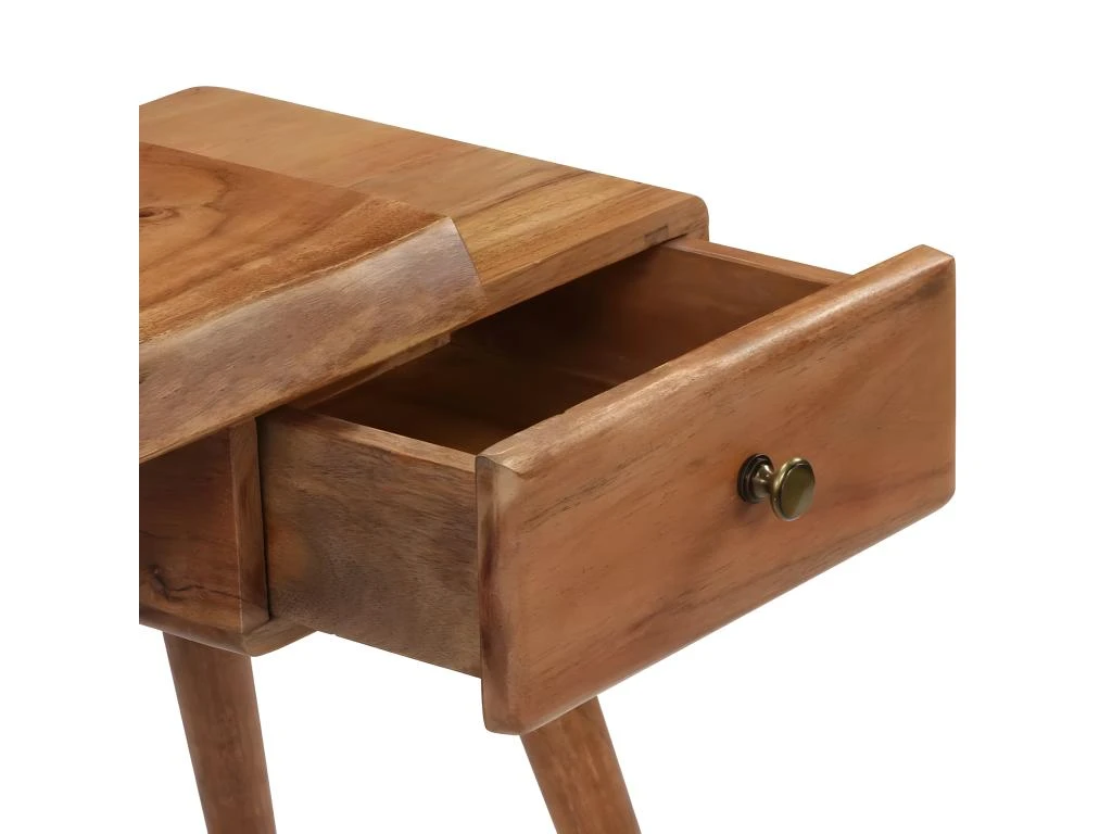 Table De Nuit Chevet Commode Armoire Meuble Chambre Bois D'acacia Massif 45 X 32 X 55 Cm 1402029 – Image 5