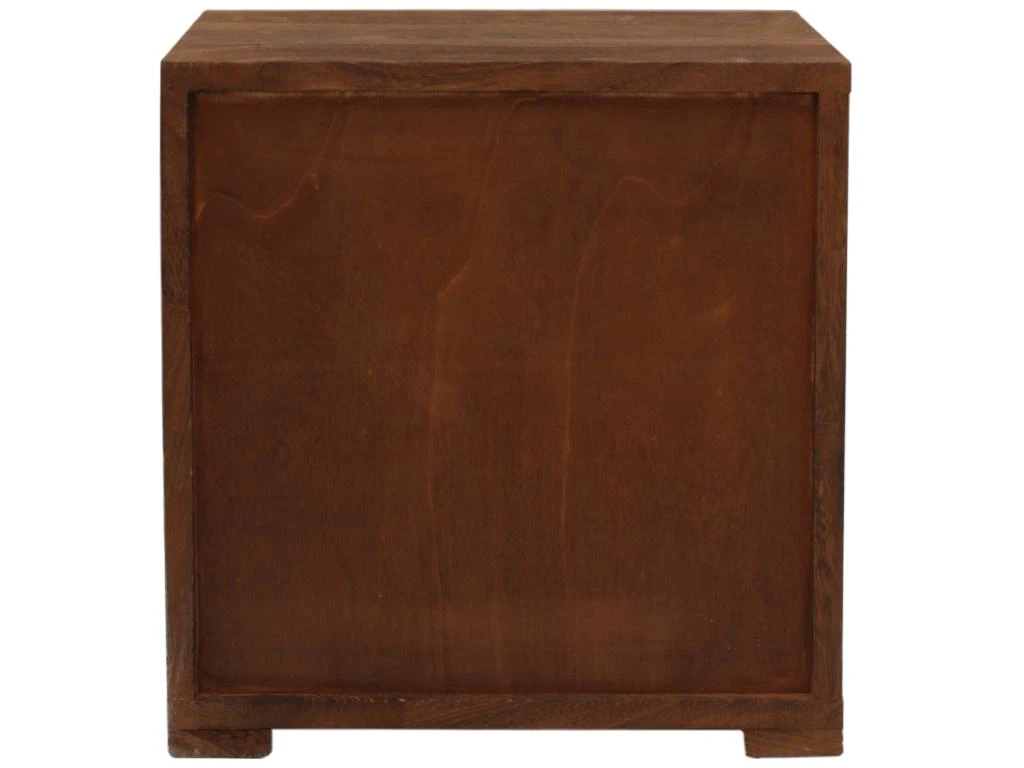 Armoire Commode 2 Tiroirs Bois Marron Style Retro 36x35x24 – Image 5